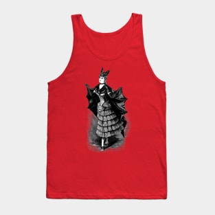 Victorian Girl in Bat Costume Tank Top